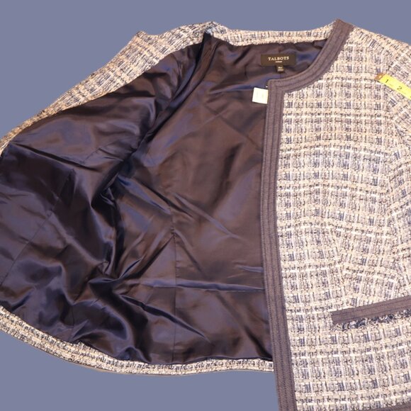 Talbots Tweed Jacket – Blue, Fully Lined – NWT – Size 18W - Picture 16 of 16